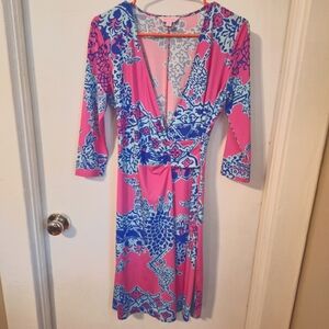 Lilly Pulitzer Faux Wrap Dress. Size Small